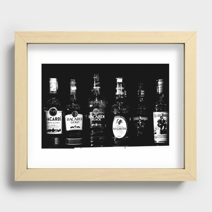 Liquor Store - B&W Recessed Framed Print