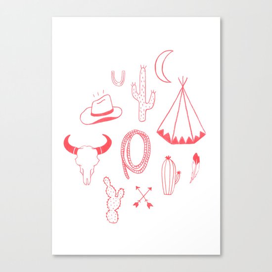 Cowboys & Indians Canvas Print