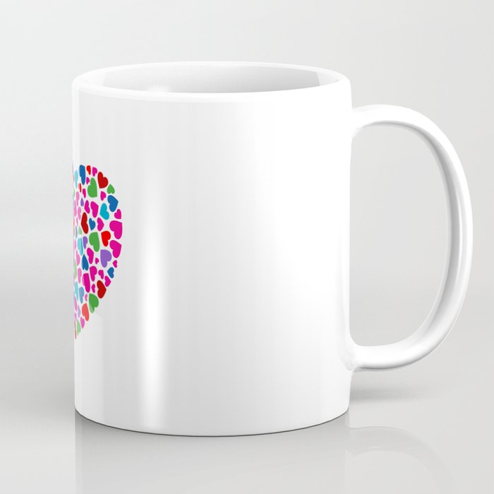 Multicolor Heart mosaic Coffee Mug