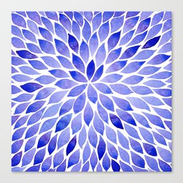 Purple Abstract Leaves in Watercolor Canvas Print