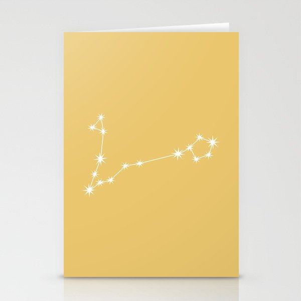 PISCES Sunshine Yellow – Zodiac Astrology Star Constellation Stationery Cards