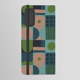 Green and blue tiles Android Wallet Case