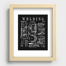 Welder Welding Mask Torch And Tools Vintage Patent Print Recessed Framed Print