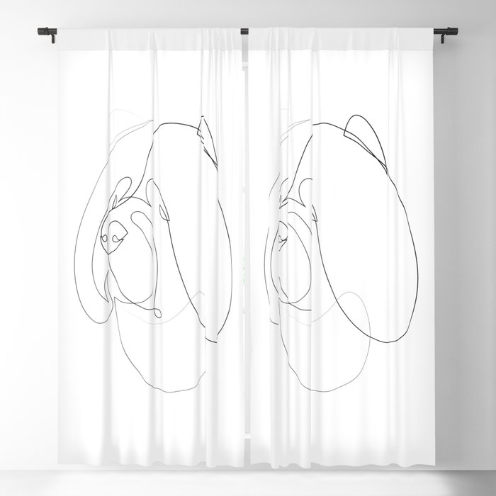 Chow Chow - one line drawing Blackout Curtain