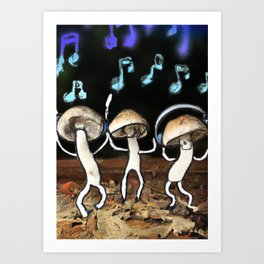 6. The Dancing Mushrooms Art Print