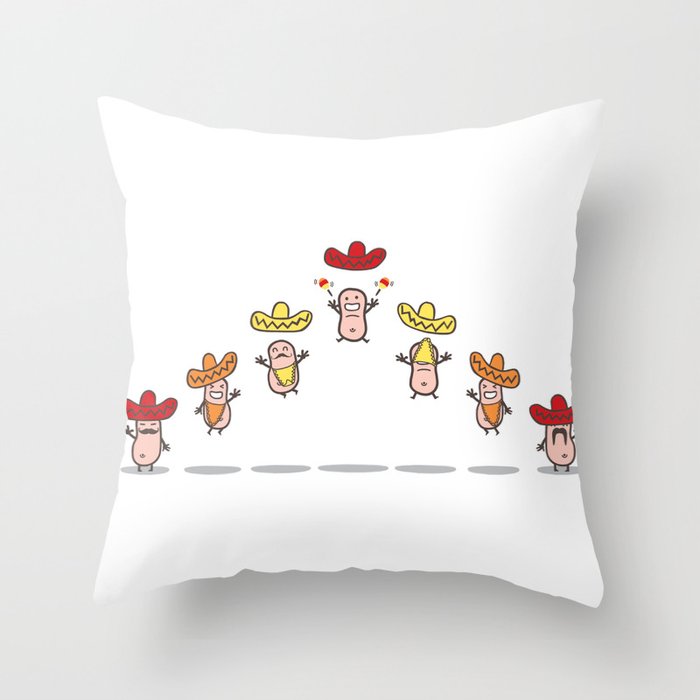 Mexican Wave Throw Pillow