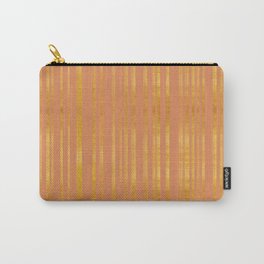 Golden and Orange Stripes Pattern Carry-All Pouch