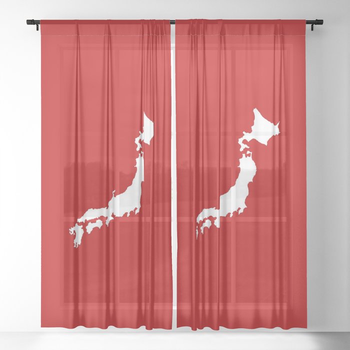 Shape of Japan 4 Sheer Curtain