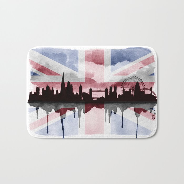 Great British Flag London Skyline 2 Bath Mat