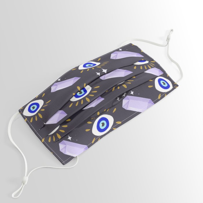 Amethyst and Evil Eye Face Mask