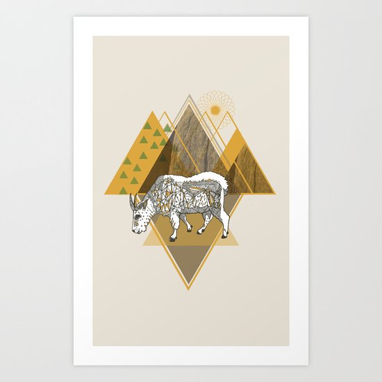 Mountain Goat Art Print