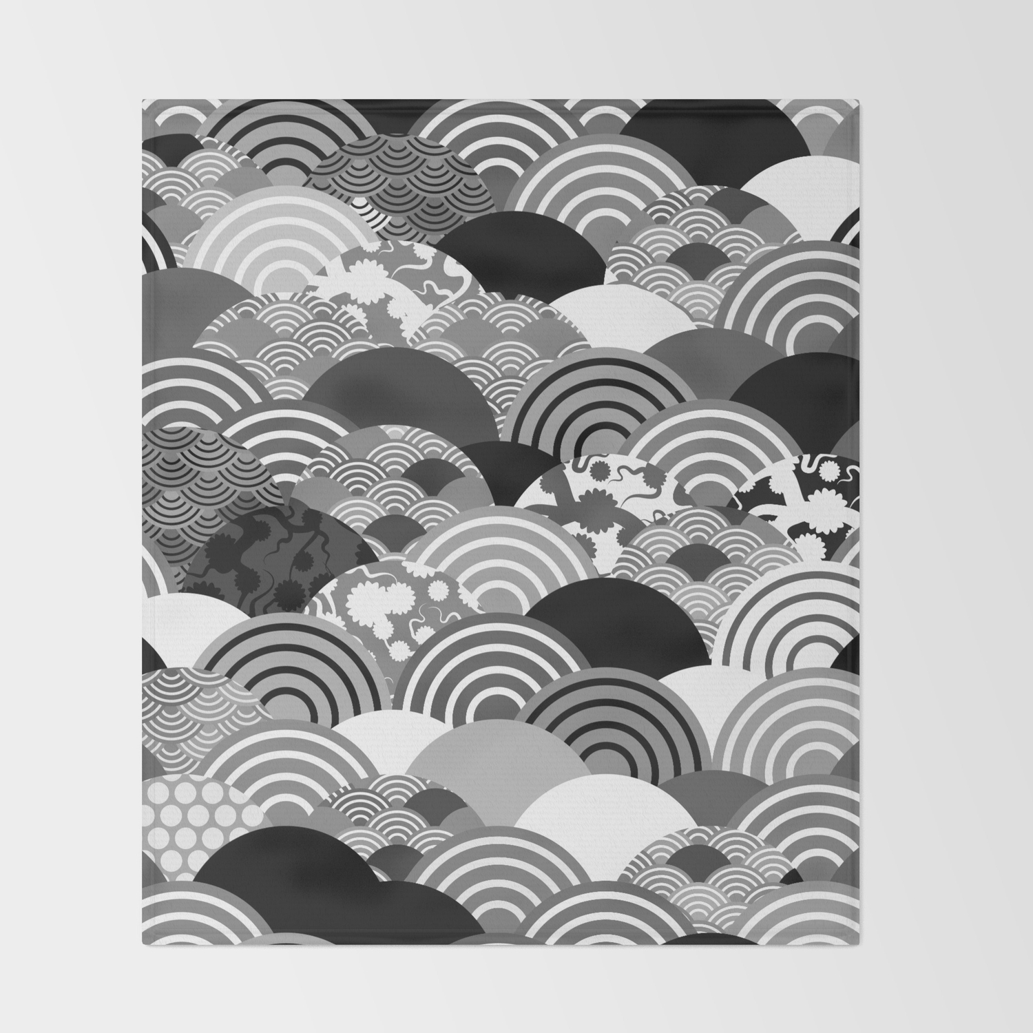 Nature Background With Japanese Sakura Flower Cherry Wave Circle