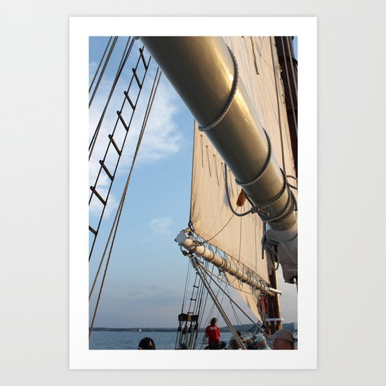 Sailboat Booms and Sails Art Print