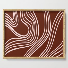 Abstract Earthy Curves  Serving Tray