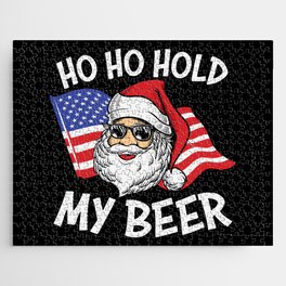 Ho Ho Hold My Beer Christmas In July Jigsaw Puzzle