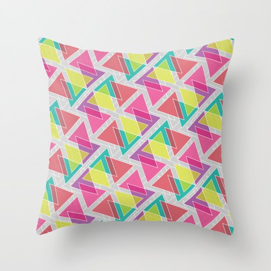 Let's Celebrate The Triangle Throw Pillow