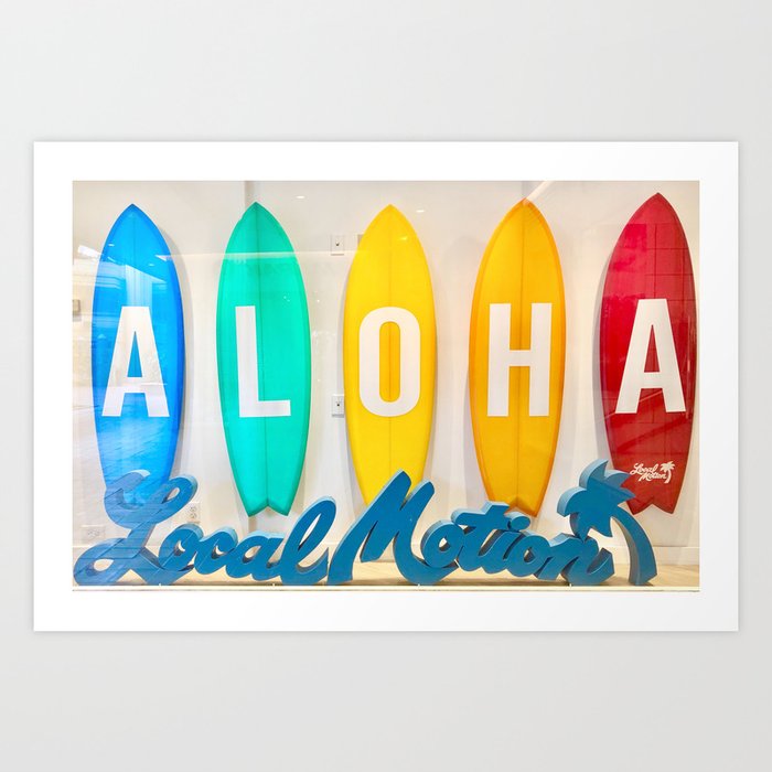 Aloha Surfboards Art Print