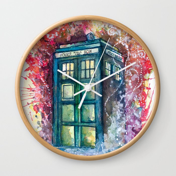 Doctor Who Tardis Wall Clock By Jessiadrignola Society6