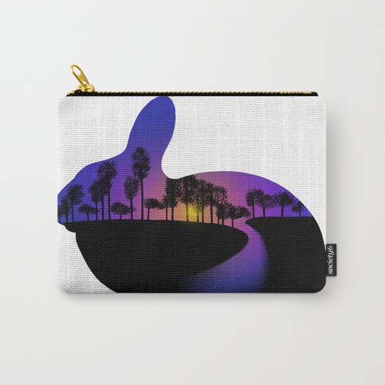 Sunset Rabbit Carry-All Pouch