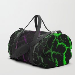 Cracked Space Lava - Green/Purple Duffle Bag