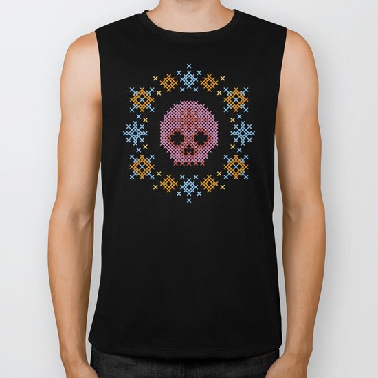Scandi Scull Biker Tank