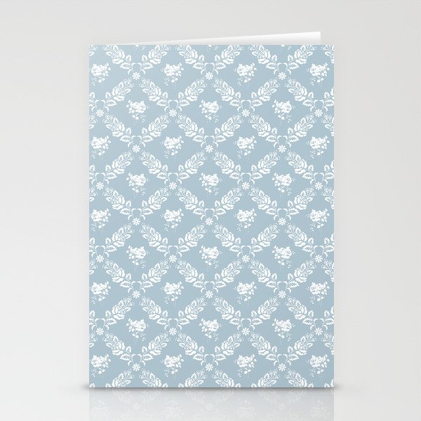Vintage French Flower Blue Stationery Cards