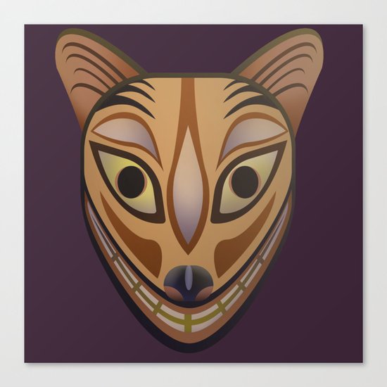 Feline tribal mask Canvas Print