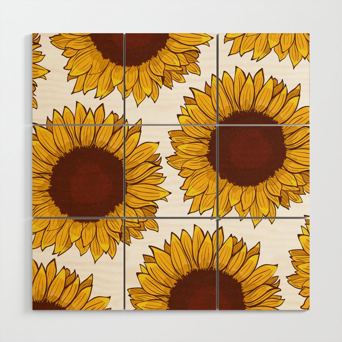Sunflower Wood Wall Art