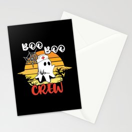 Boo Boo Crew Nurse Halloween Vintage Stationery Card