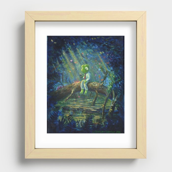 Full-Time Frog's Day Off Recessed Framed Print
