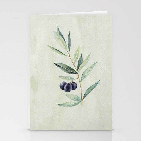 olive branch Stationery Cards