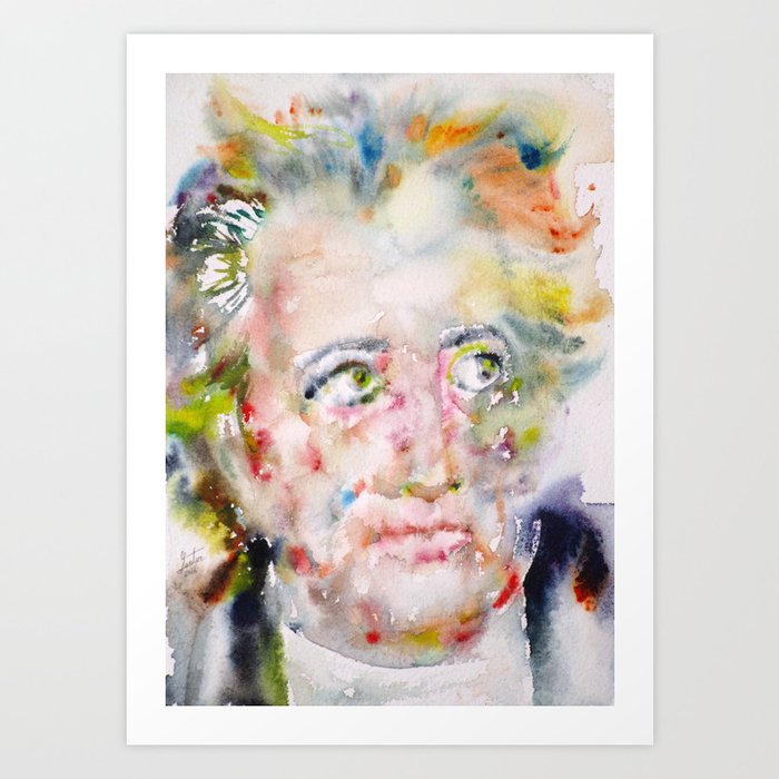 Johann Wolfgang Von Goethe Watercolor Portrait Art Print By Lautir Society6