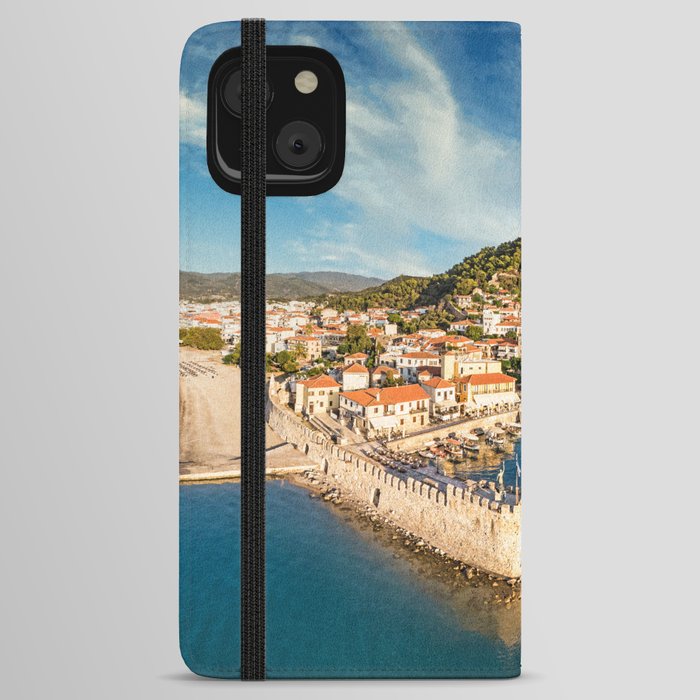 The historic port of Nafpaktos, Greece iPhone Wallet Case
