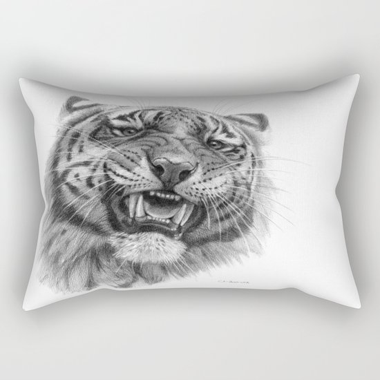 Tiger roar G082 Rectangular Pillow