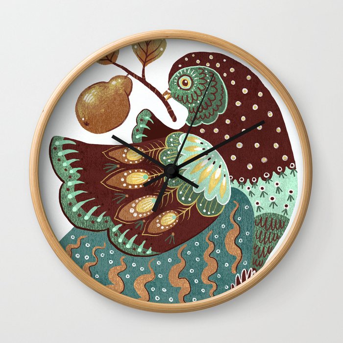 A Partridge In A Pear Tree II Wall Clock