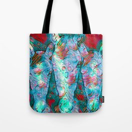 Horse Heads Abstract Treat Tote Bag