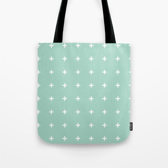 Mint Cross // Mint Plus ///www.pencilmeinstationery.com Tote Bag