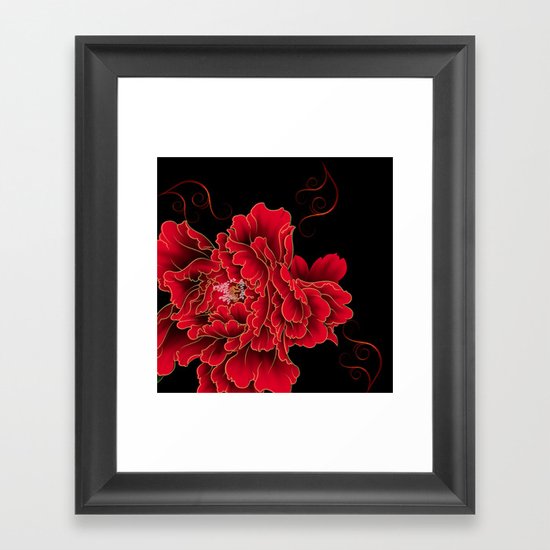 Red Flower Framed Art Print