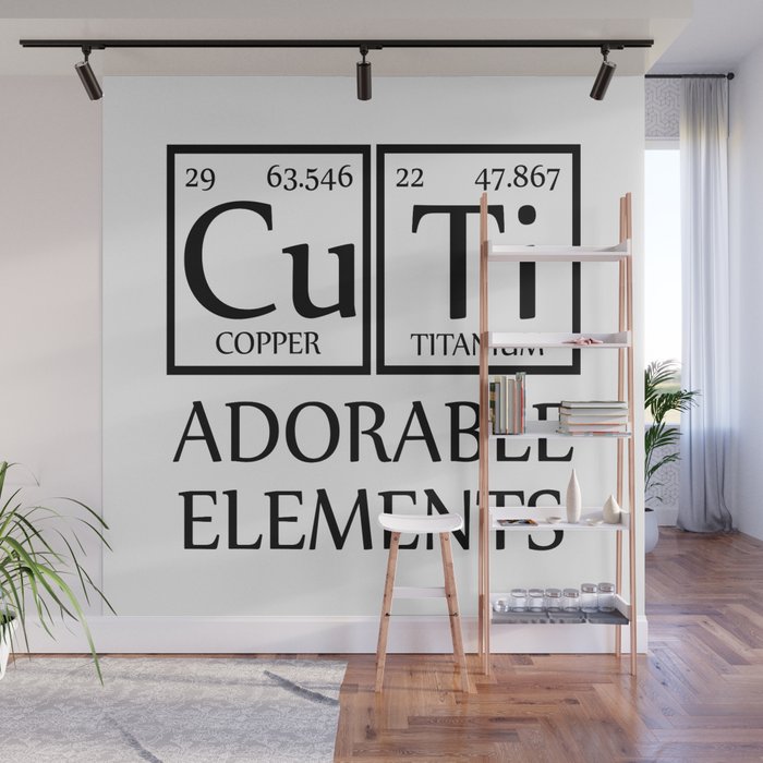 Cuti Adorable Elements Periodic Table Wall Mural By Raineon