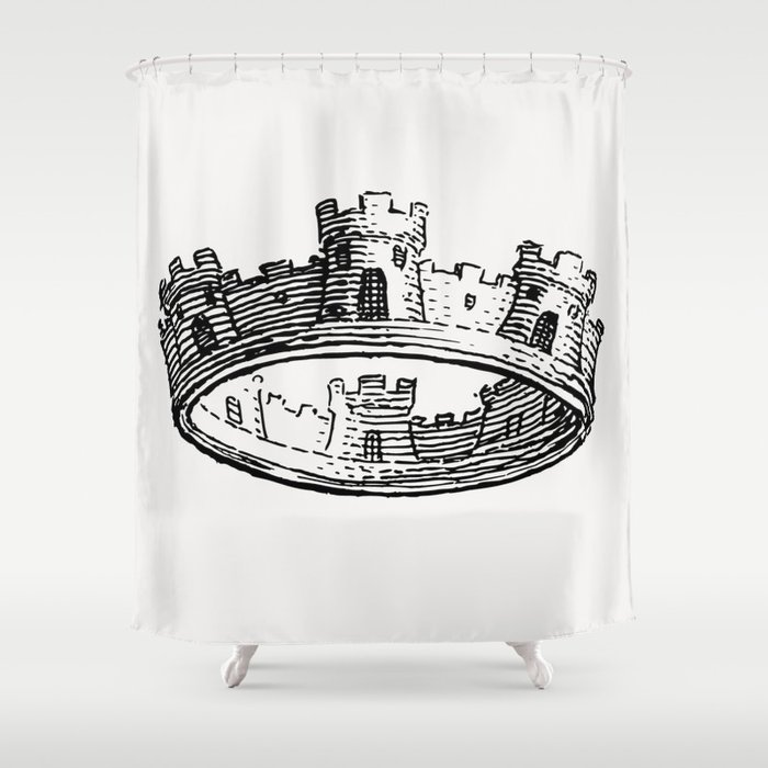 King's Crown Illustration Shower Curtain