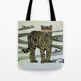 Graphic Tiger Glitch Tote Bag