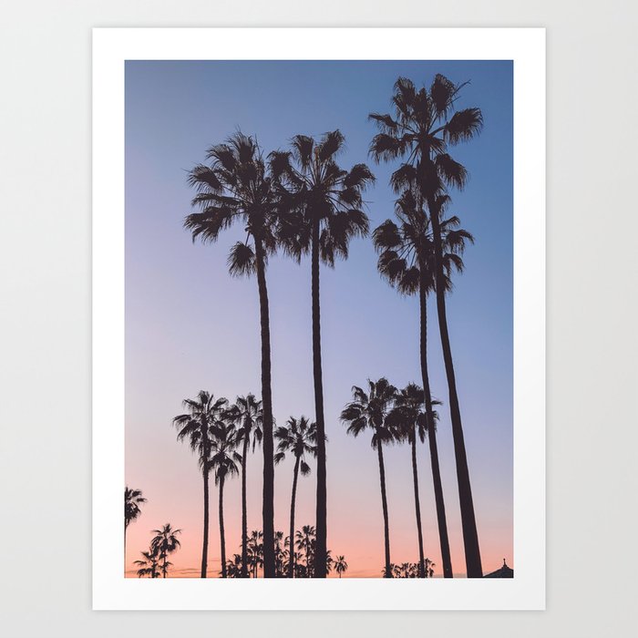 Santa Monica Sunset View Art Print