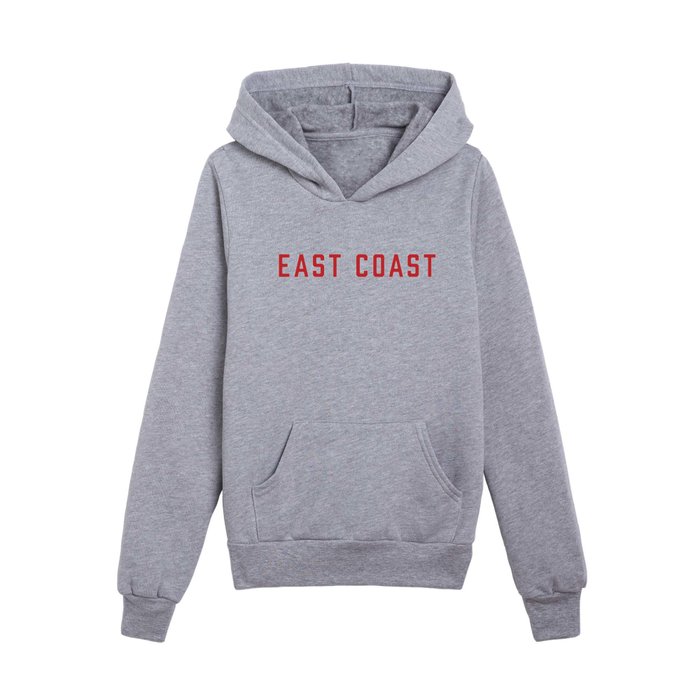 East Coast - Red Kids Pullover Hoodie