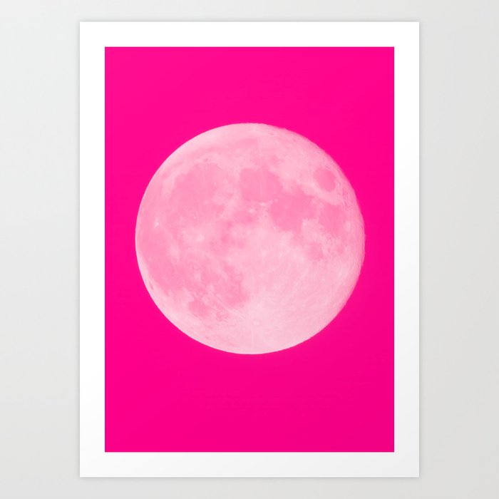 Pink Moon Photograph  Art Print