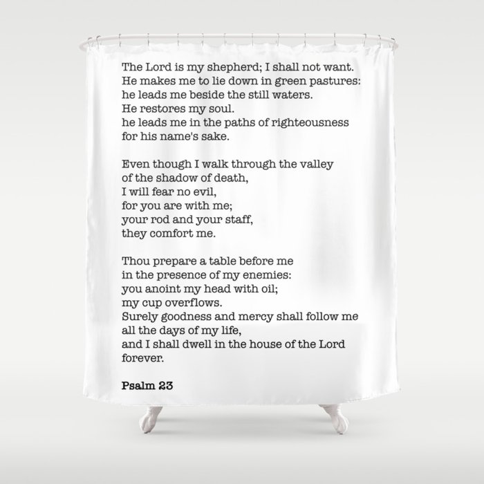 Psalm 23 Bible Verse Print The Lord Is My Shepherd Shower