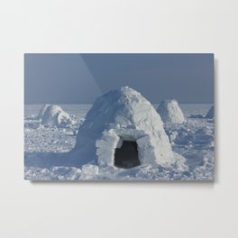 igloo Metal Print | Photo, Nature, Protection, Cold, Building, Travel, Weather, Backgrounds, Landscape, Winter 