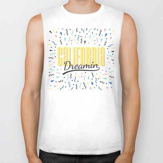 California dreamin (memphis pattern) Biker Tank