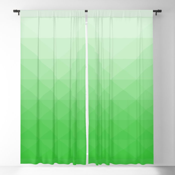 Gradient of green geometric shapes Blackout Curtain