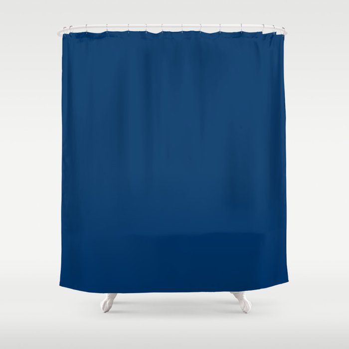 Midnight Blue Classic Solid Color Shower Curtain