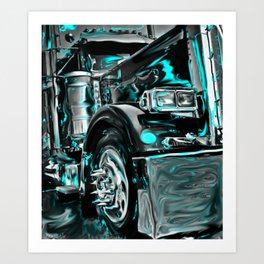 Big rig truck Art Print